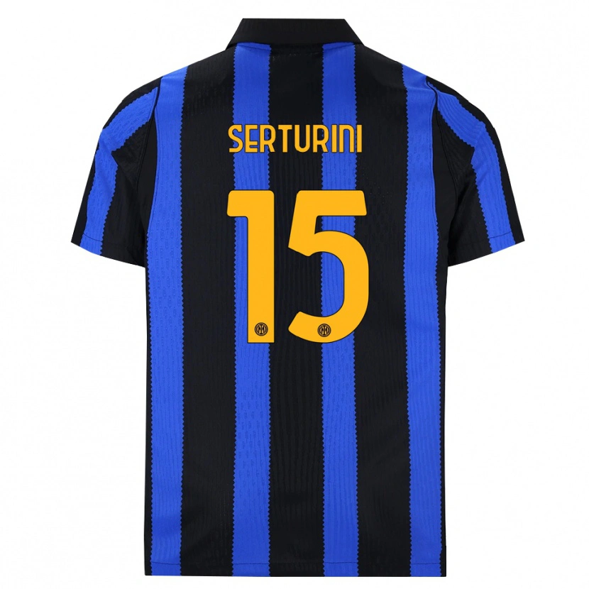 Danxen Kinderen Annamaria Serturini #15 Zwart Blauw Geel Thuisshirt Thuistenue 2026/27 T-Shirt
