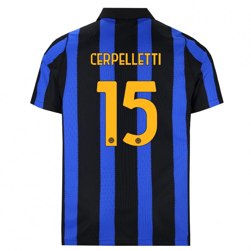 Danxen Kinderen Filippo Cerpelletti #15 Zwart Blauw Geel Thuisshirt Thuistenue 2026/27 T-Shirt