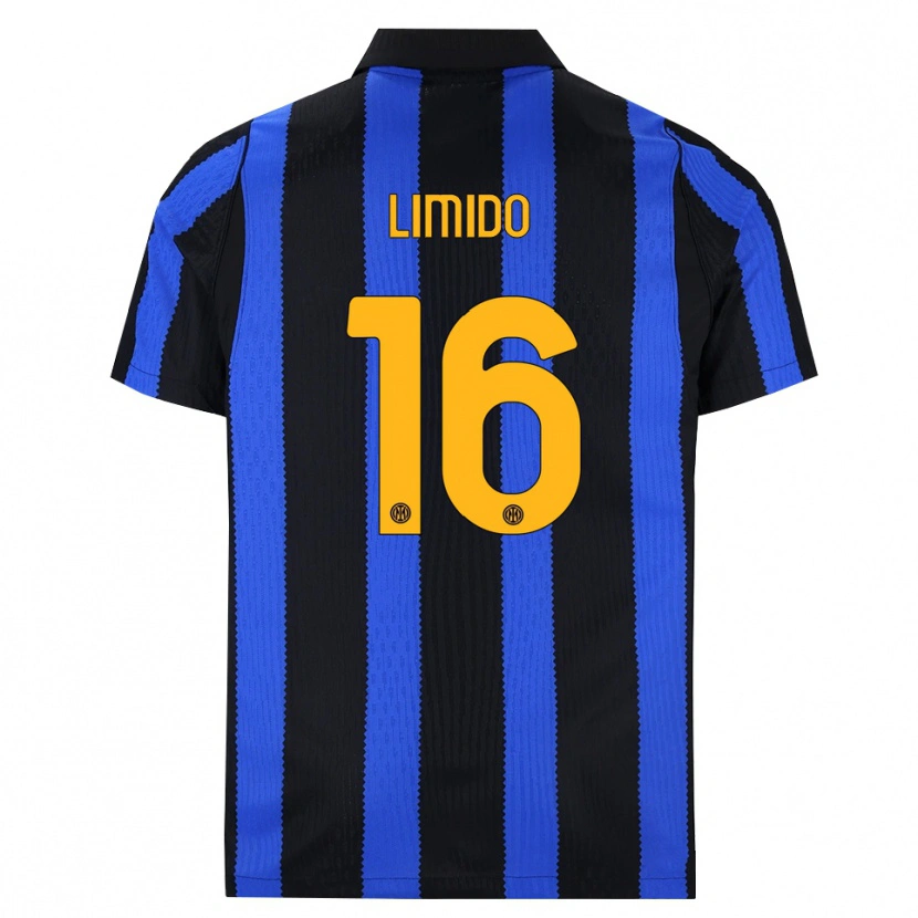 Danxen Kinderen Federico Limido #16 Zwart Blauw Geel Thuisshirt Thuistenue 2026/27 T-Shirt