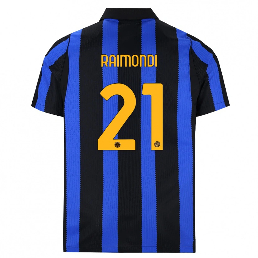 Danxen Kinderen Paolo Raimondi #21 Zwart Blauw Geel Thuisshirt Thuistenue 2026/27 T-Shirt