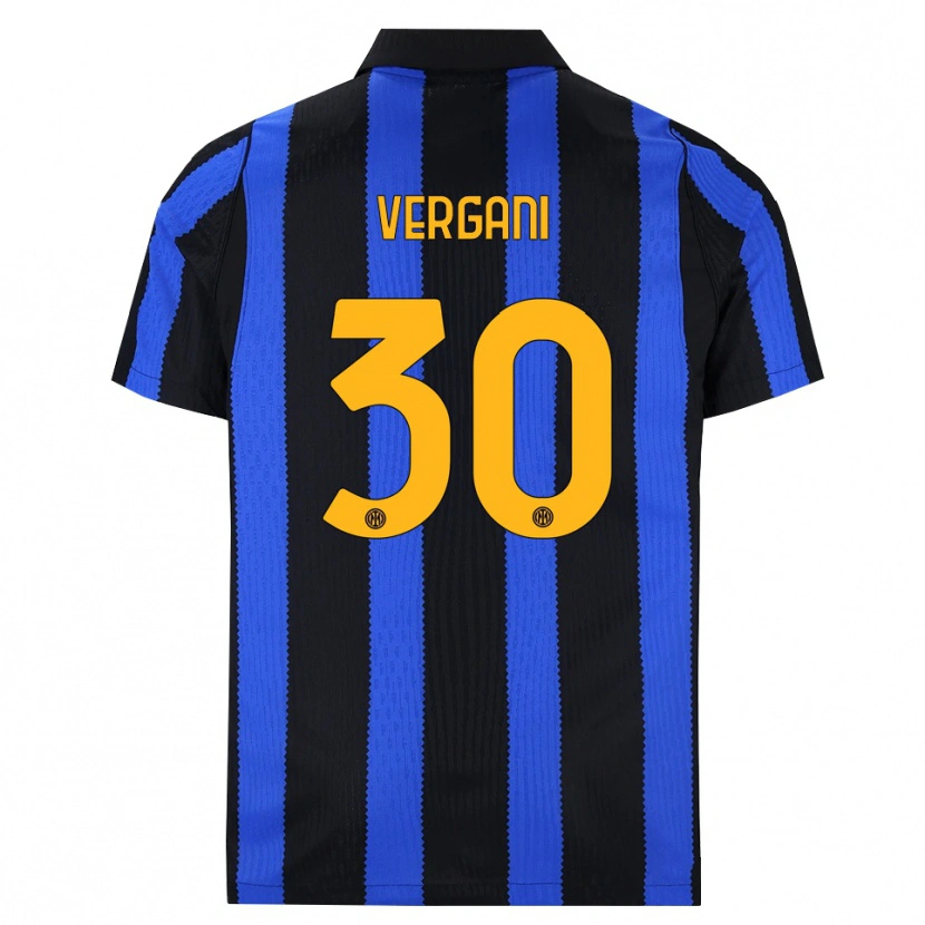 Danxen Kinderen Bianca Vergani #30 Zwart Blauw Geel Thuisshirt Thuistenue 2026/27 T-Shirt