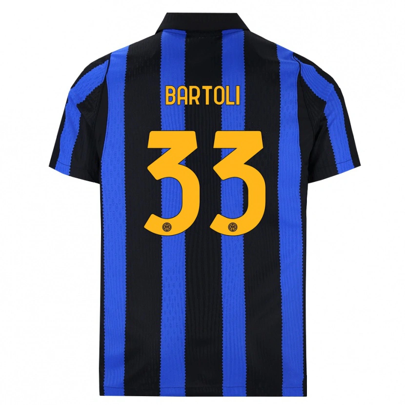 Danxen Kinderen Elisa Bartoli #33 Zwart Blauw Geel Thuisshirt Thuistenue 2026/27 T-Shirt
