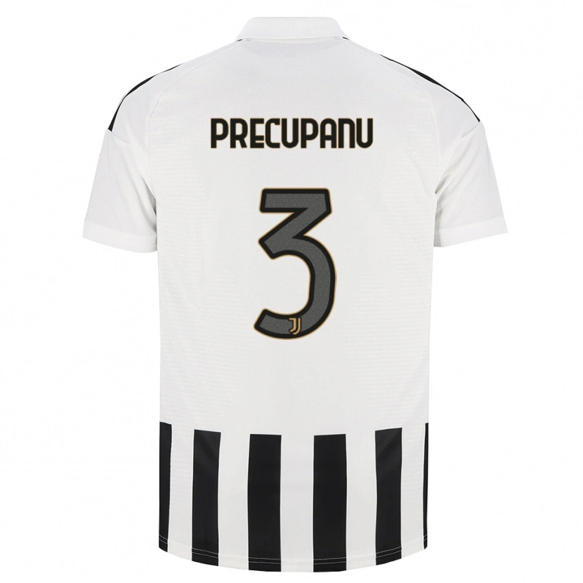 Danxen Kinderen Stefano Precupanu #3 Zwart Wit Bruin Thuisshirt Thuistenue 2026/27 T-Shirt