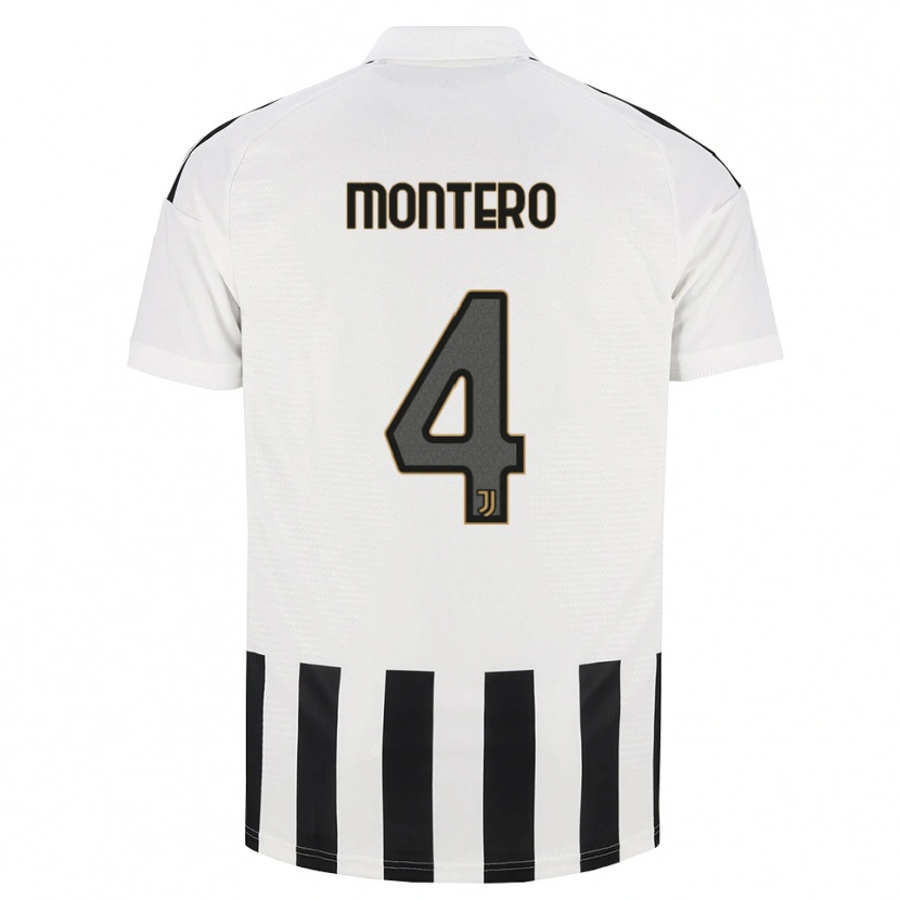 Danxen Kinderen Alfonso Montero #4 Zwart Wit Bruin Thuisshirt Thuistenue 2026/27 T-Shirt