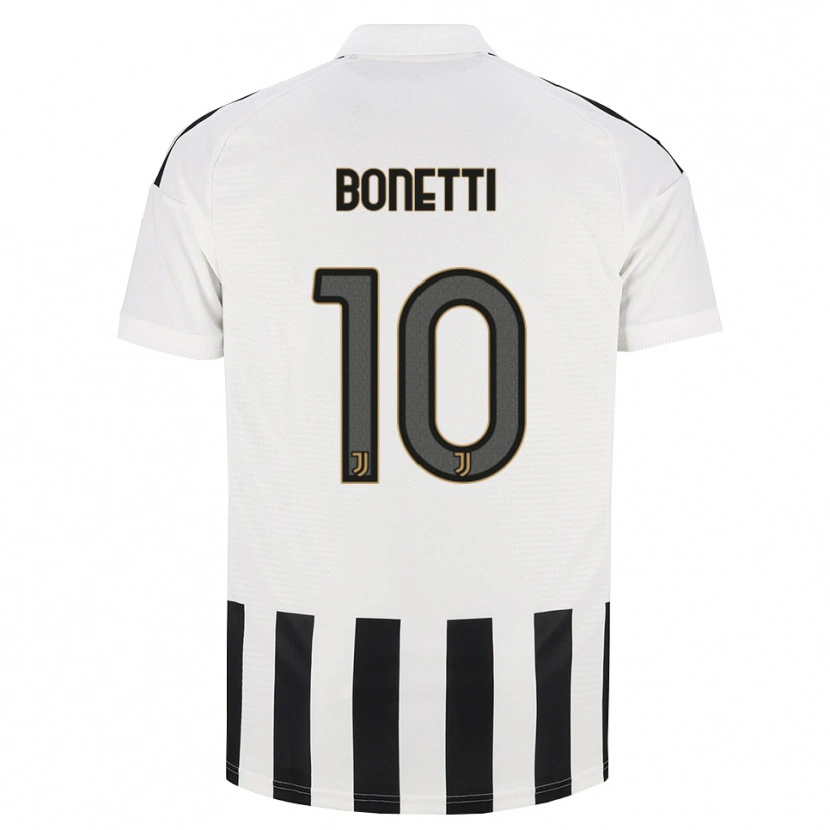 Danxen Kinderen Andrea Bonetti #10 Zwart Wit Bruin Thuisshirt Thuistenue 2026/27 T-Shirt