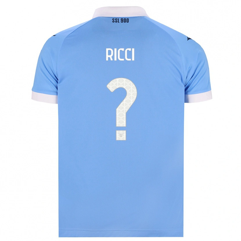 Danxen Kinderen Gianmarco Ricci #0 Hemelsblauw Zwart Wit Thuisshirt Thuistenue 2026/27 T-Shirt