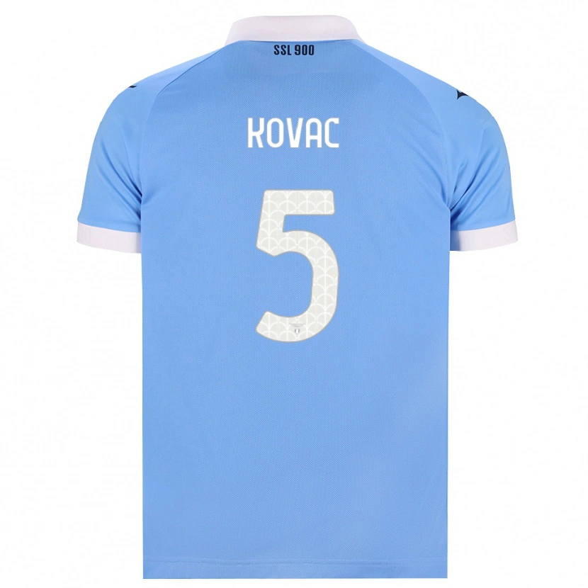 Danxen Kinderen Blaz Kovac #5 Hemelsblauw Zwart Wit Thuisshirt Thuistenue 2026/27 T-Shirt