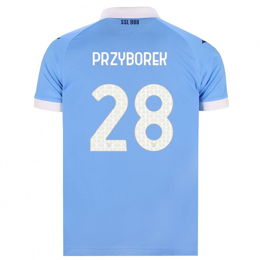 Danxen Kinderen Adrian Przyborek #28 Hemelsblauw Zwart Wit Thuisshirt Thuistenue 2026/27 T-Shirt