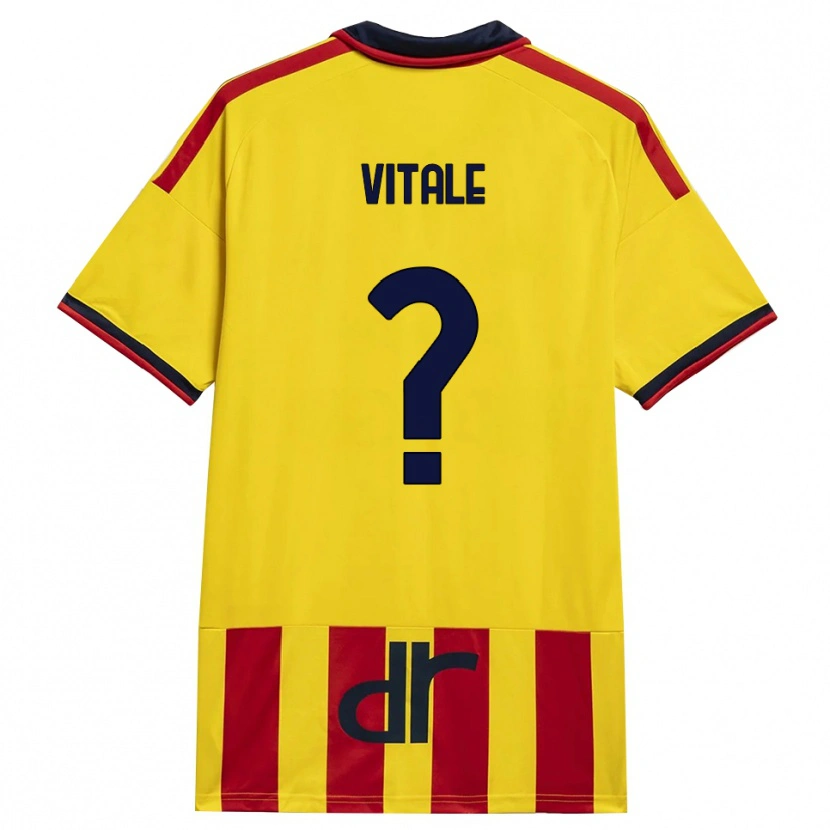 Danxen Kinderen Leopoldo Vitale #0 Geel Rood Thuisshirt Thuistenue 2026/27 T-Shirt