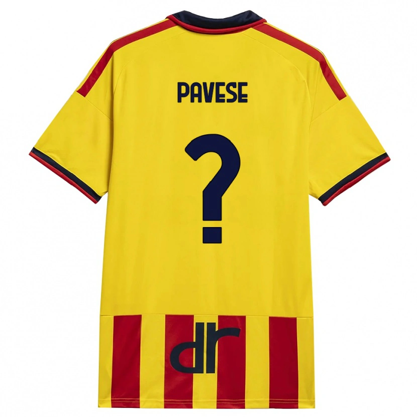 Danxen Kinderen Leonardo Pavese #0 Geel Rood Thuisshirt Thuistenue 2026/27 T-Shirt