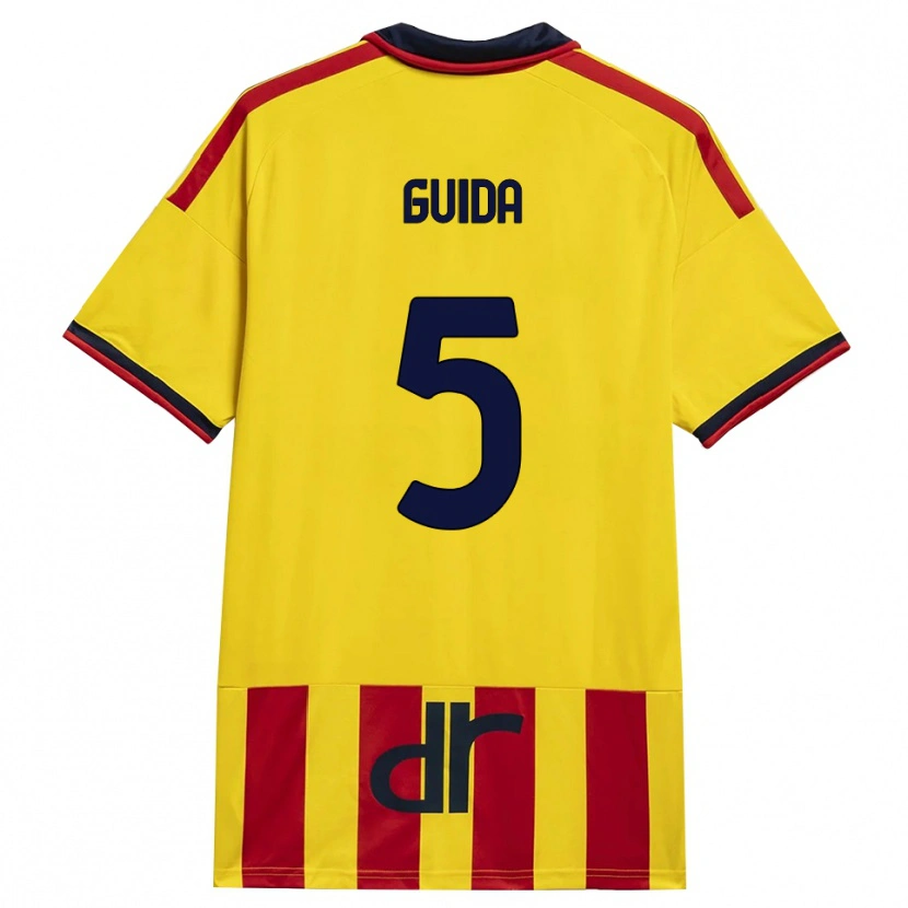 Danxen Kinderen Francesco Guida #5 Geel Rood Thuisshirt Thuistenue 2026/27 T-Shirt