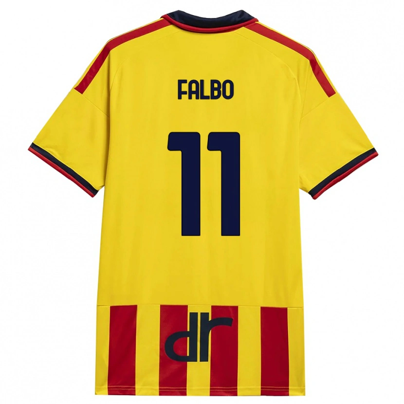 Danxen Kinderen Antonio Falbo #11 Geel Rood Thuisshirt Thuistenue 2026/27 T-Shirt