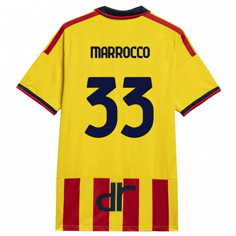 Danxen Kinderen Iacopo Marrocco #33 Geel Rood Thuisshirt Thuistenue 2026/27 T-Shirt