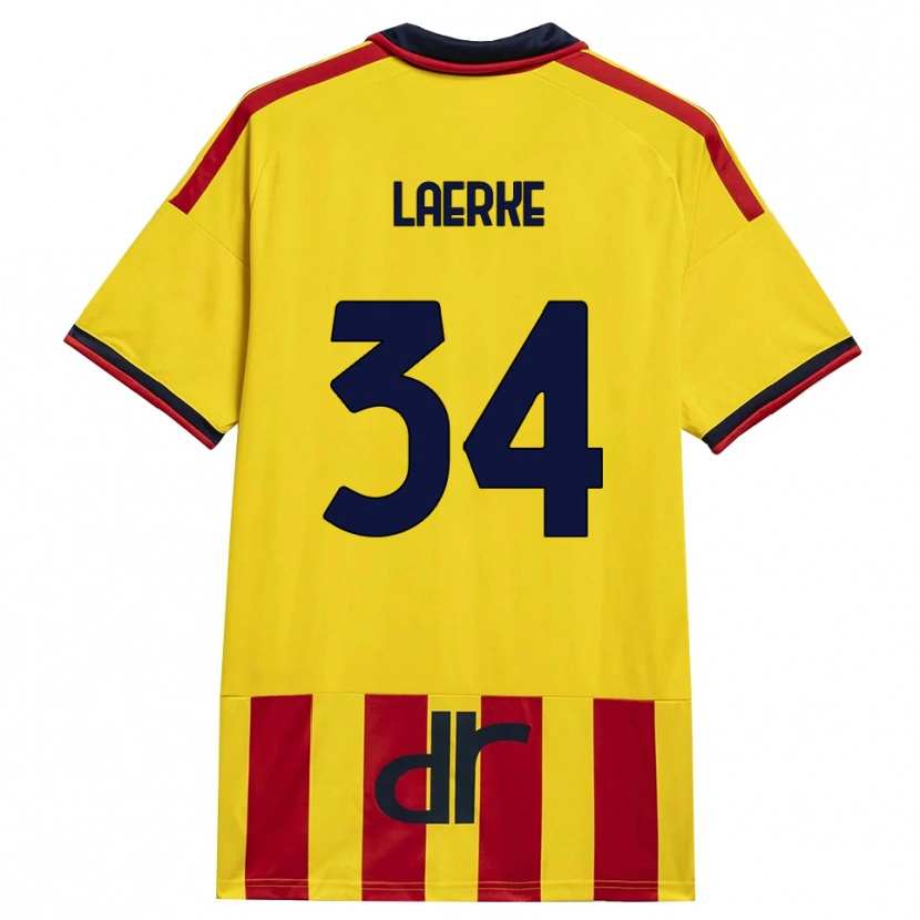 Danxen Kinderen Hjalte Lærke #34 Geel Rood Thuisshirt Thuistenue 2026/27 T-Shirt