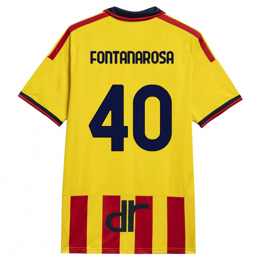 Danxen Kinderen Andrea Fontanarosa #40 Geel Rood Thuisshirt Thuistenue 2026/27 T-Shirt