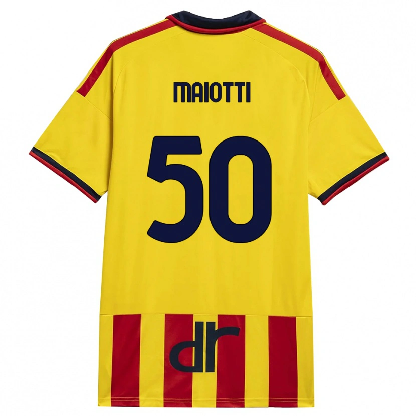Danxen Kinderen Sebastiano Maiotti #50 Geel Rood Thuisshirt Thuistenue 2026/27 T-Shirt