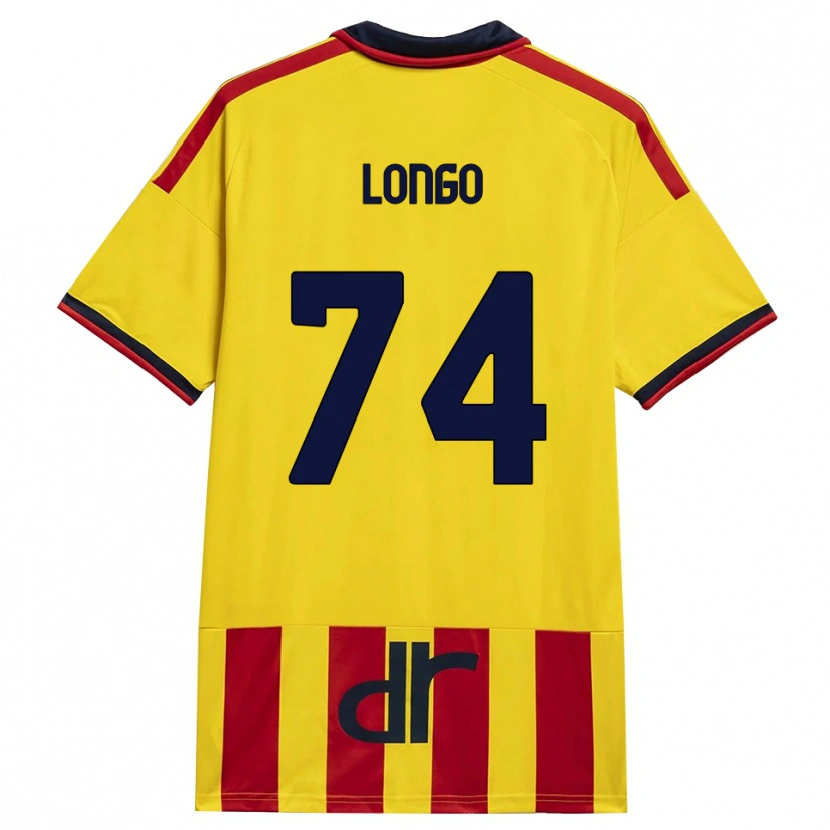 Danxen Kinderen Francesco Longo #74 Geel Rood Thuisshirt Thuistenue 2026/27 T-Shirt