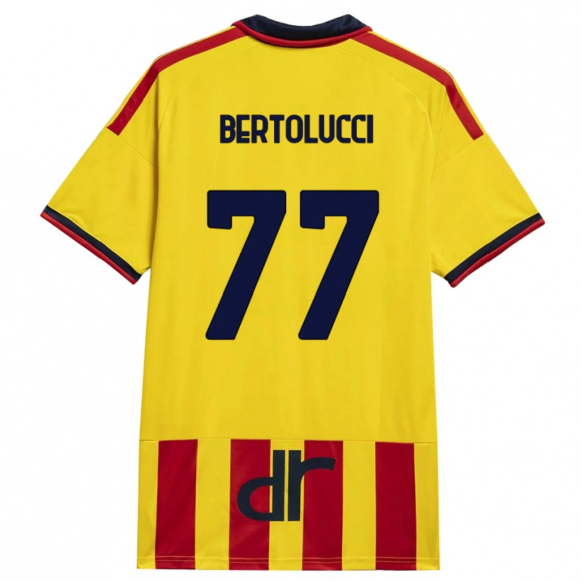 Danxen Kinderen Sandro Bertolucci #77 Geel Rood Thuisshirt Thuistenue 2026/27 T-Shirt