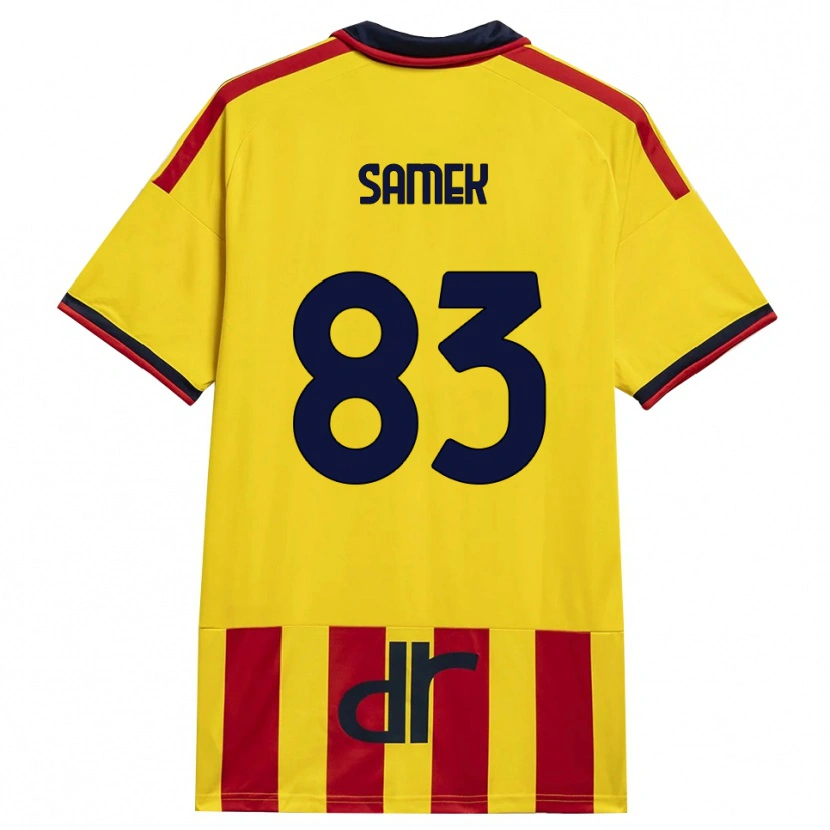 Danxen Kinderen Daniel Samek #83 Geel Rood Thuisshirt Thuistenue 2026/27 T-Shirt