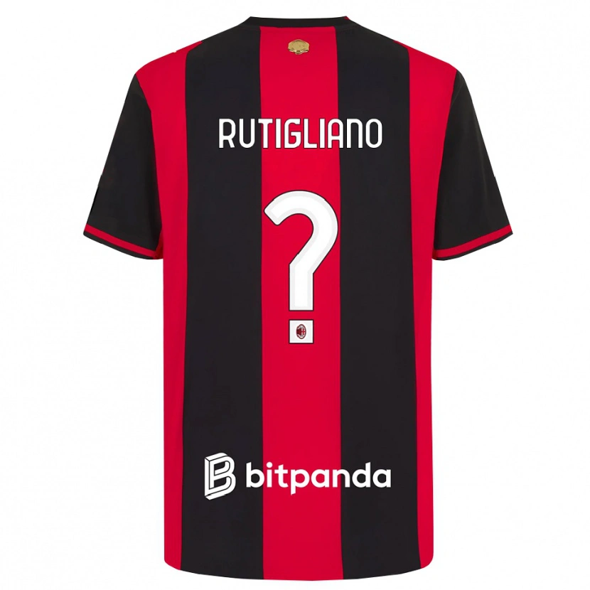 Danxen Kinderen Samuele Rutigliano #0 Rood Zwart Wit Thuisshirt Thuistenue 2026/27 T-Shirt