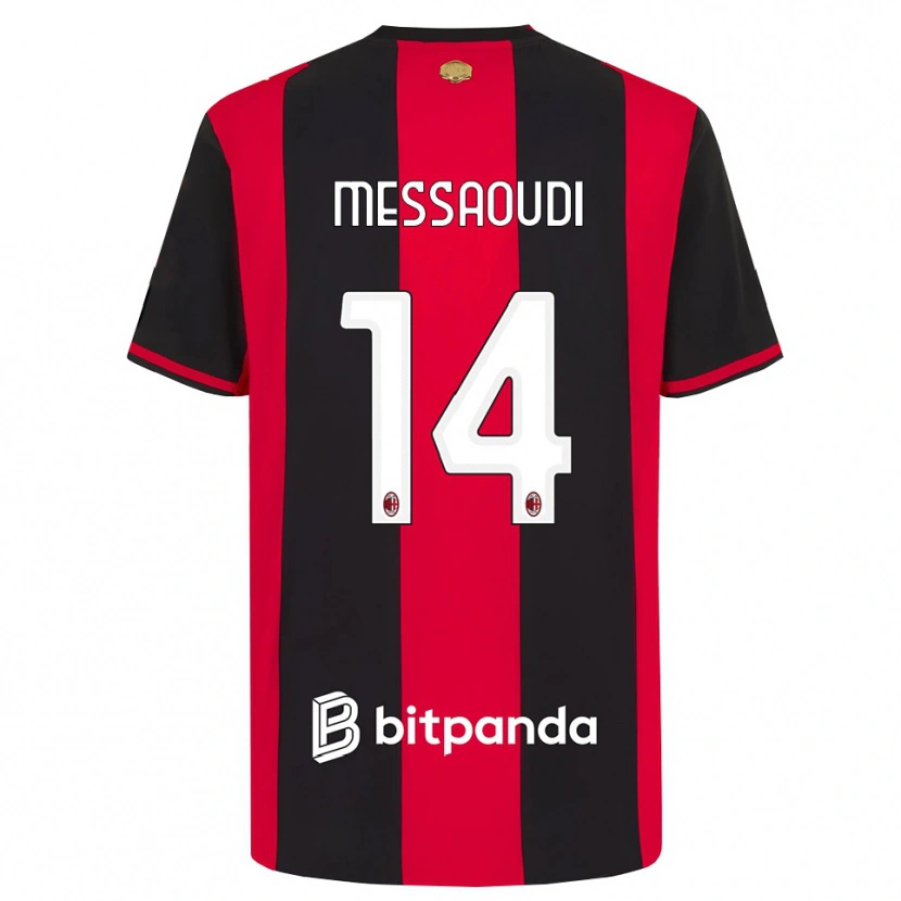 Danxen Kinderen Yanis Messaoudi #14 Rood Zwart Wit Thuisshirt Thuistenue 2026/27 T-Shirt