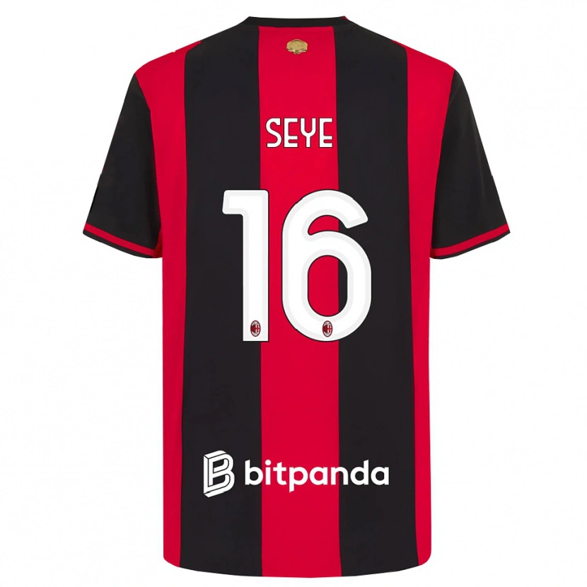 Danxen Kinderen Abdou Seye #16 Rood Zwart Wit Thuisshirt Thuistenue 2026/27 T-Shirt