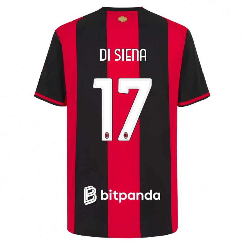 Danxen Kinderen Andrea Di Siena #17 Rood Zwart Wit Thuisshirt Thuistenue 2026/27 T-Shirt