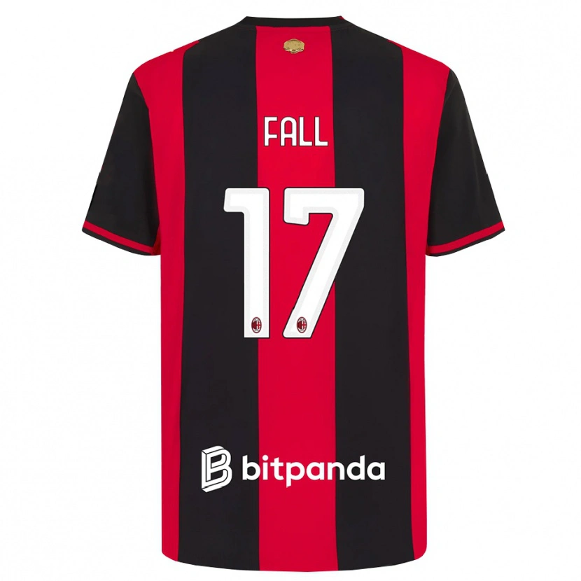 Danxen Kinderen Mbarick Fall #17 Rood Zwart Wit Thuisshirt Thuistenue 2026/27 T-Shirt