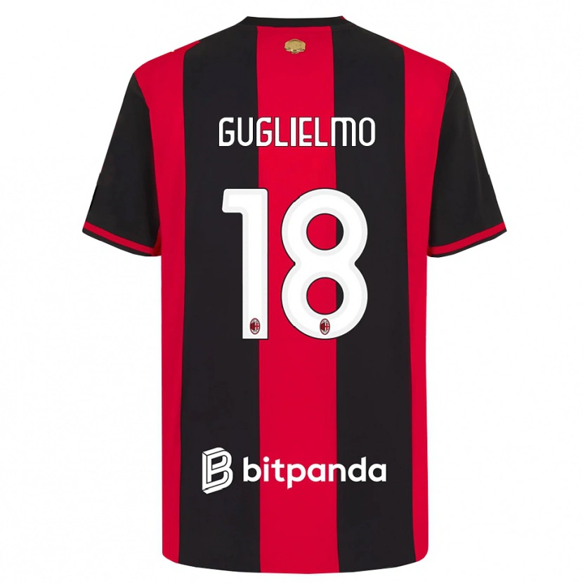 Danxen Kinderen Tommaso Guglielmo #18 Rood Zwart Wit Thuisshirt Thuistenue 2026/27 T-Shirt