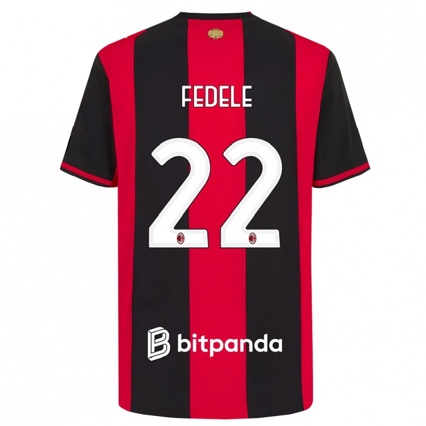 Danxen Kinderen Noemi Fedele #22 Rood Zwart Wit Thuisshirt Thuistenue 2026/27 T-Shirt