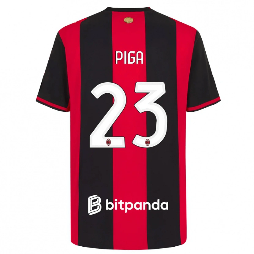 Danxen Kinderen Julie Piga #23 Rood Zwart Wit Thuisshirt Thuistenue 2026/27 T-Shirt