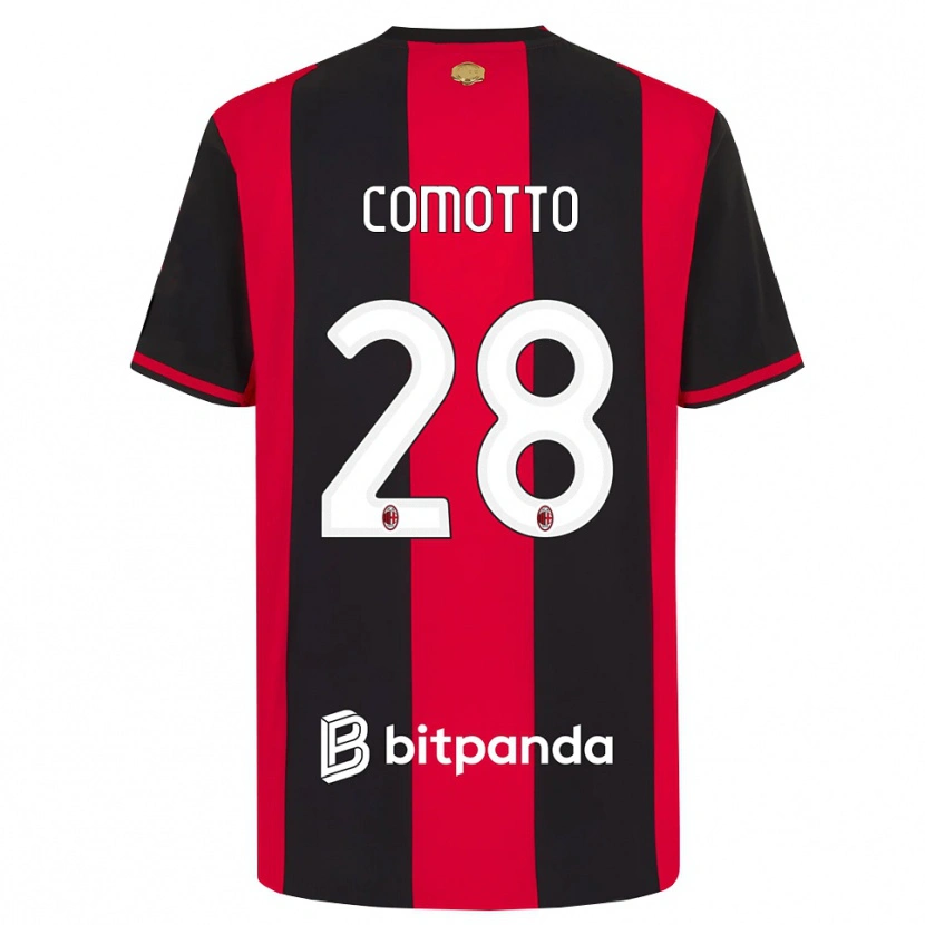 Danxen Kinderen Christian Comotto #28 Rood Zwart Wit Thuisshirt Thuistenue 2026/27 T-Shirt