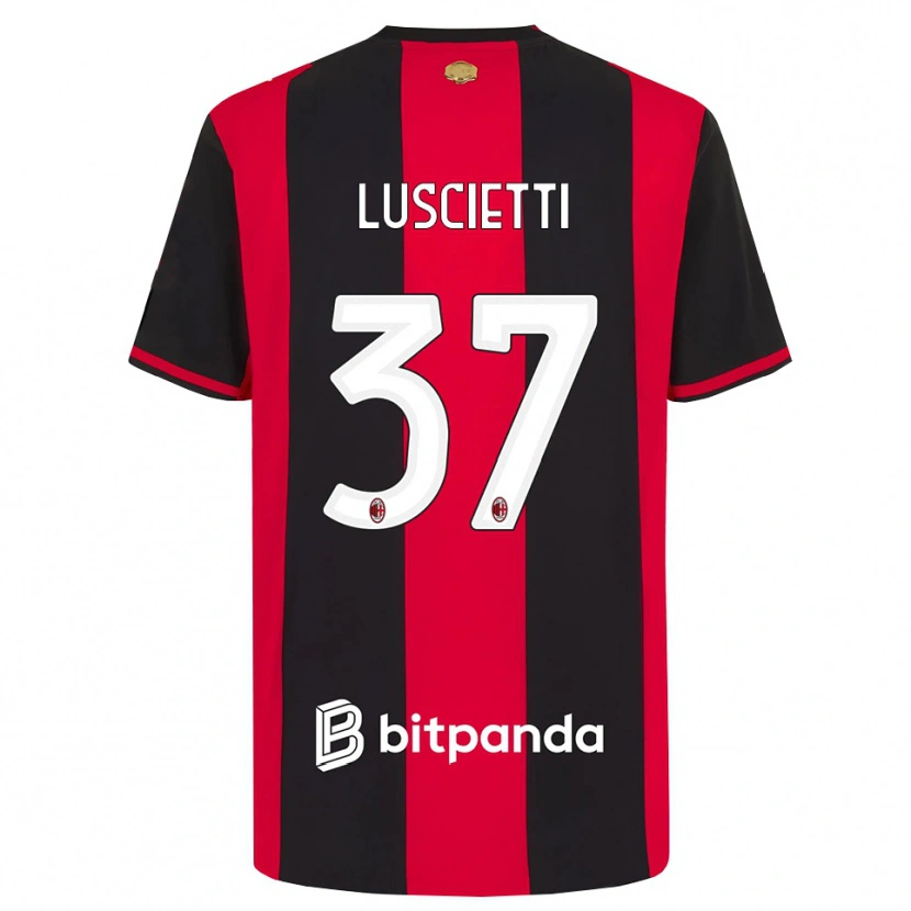 Danxen Kinderen Abebe Luscietti #37 Rood Zwart Wit Thuisshirt Thuistenue 2026/27 T-Shirt