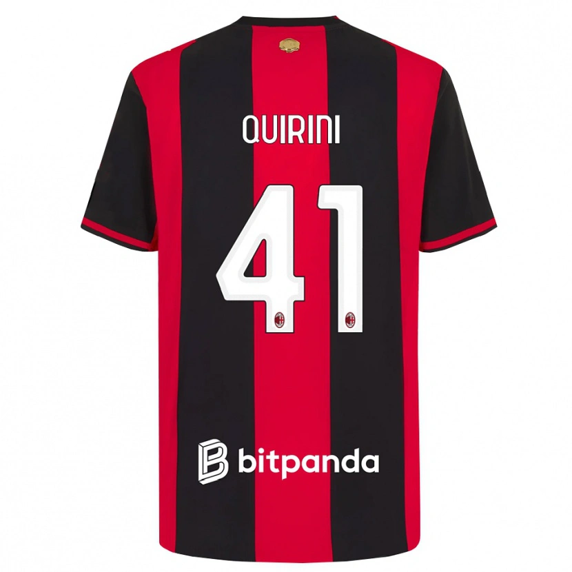 Danxen Kinderen Ettore Quirini #41 Rood Zwart Wit Thuisshirt Thuistenue 2026/27 T-Shirt