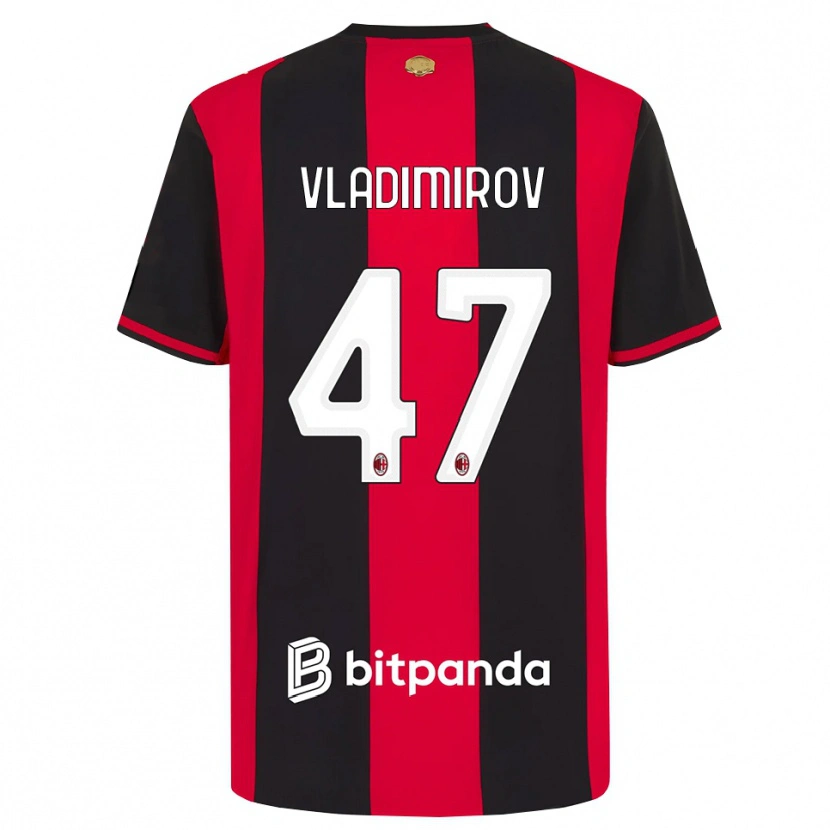 Danxen Kinderen Valeri Vladimirov #47 Rood Zwart Wit Thuisshirt Thuistenue 2026/27 T-Shirt