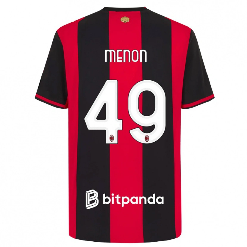 Danxen Kinderen Luca Menon #49 Rood Zwart Wit Thuisshirt Thuistenue 2026/27 T-Shirt