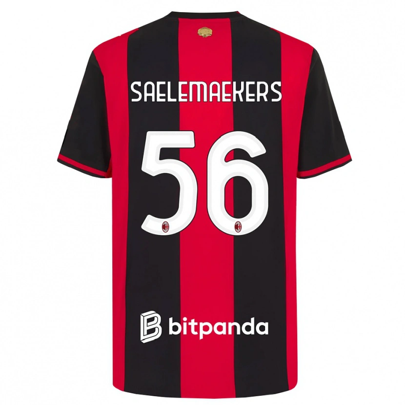Danxen Kinderen Alexis Saelemaekers #56 Rood Zwart Wit Thuisshirt Thuistenue 2026/27 T-Shirt