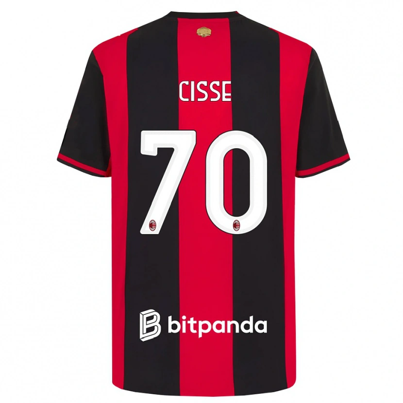 Danxen Kinderen Alphadjo Cissè #70 Rood Zwart Wit Thuisshirt Thuistenue 2026/27 T-Shirt