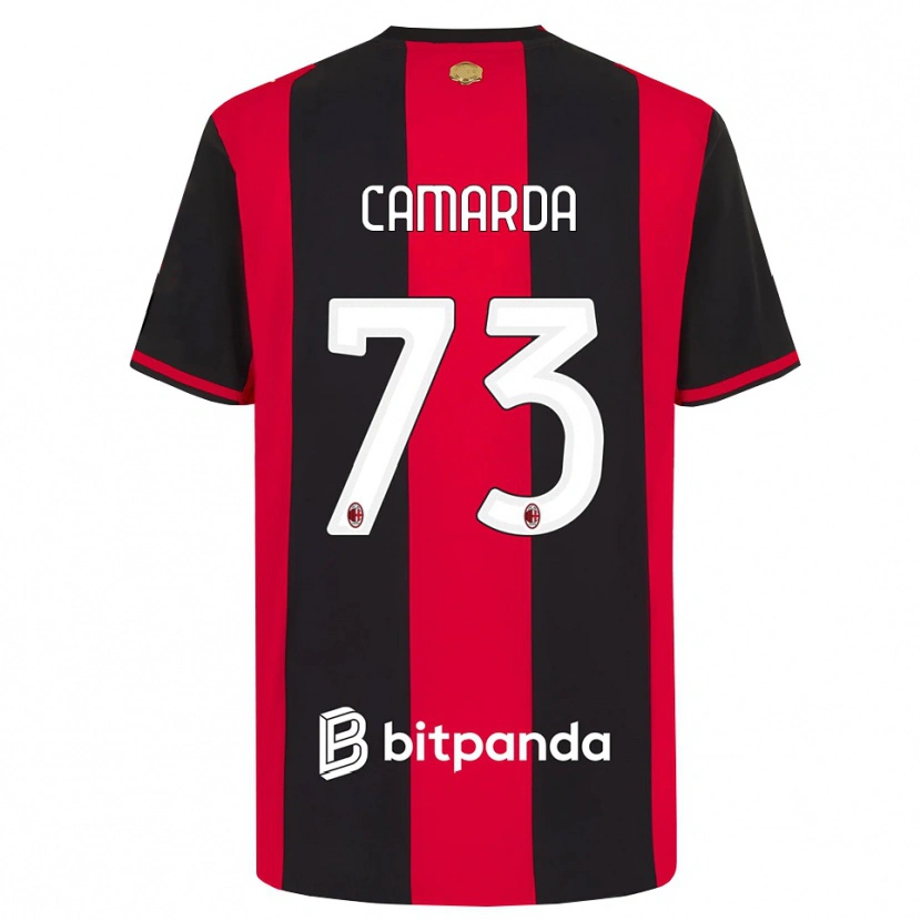 Danxen Kinderen Francesco Camarda #73 Rood Zwart Wit Thuisshirt Thuistenue 2026/27 T-Shirt