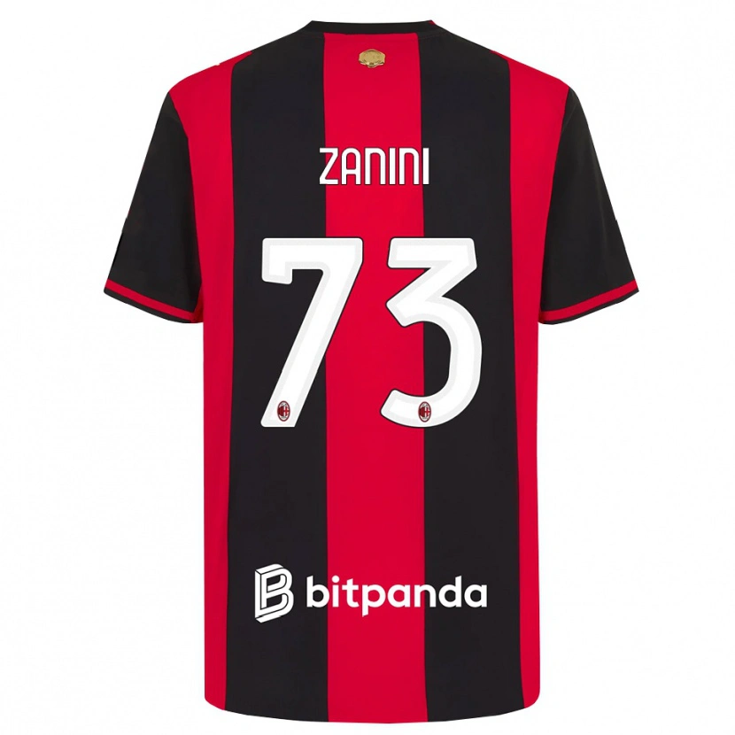 Danxen Kinderen Paola Zanini #73 Rood Zwart Wit Thuisshirt Thuistenue 2026/27 T-Shirt