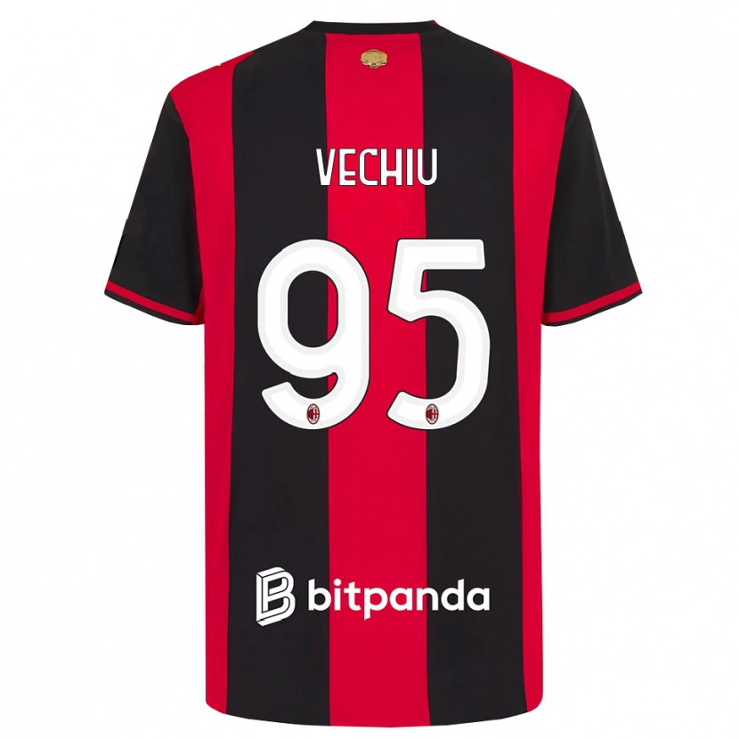 Danxen Kinderen Christian Vechiu #95 Rood Zwart Wit Thuisshirt Thuistenue 2026/27 T-Shirt