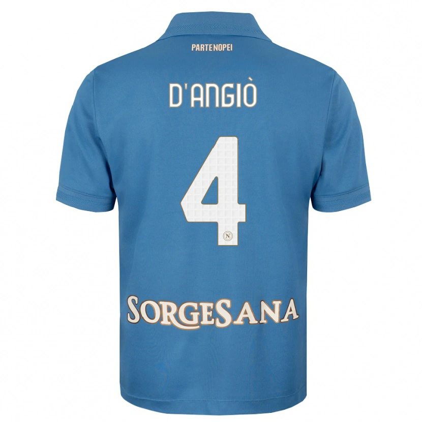 Danxen Kinderen Christian D'angiò #4 Haze Blauw Wit Thuisshirt Thuistenue 2026/27 T-Shirt