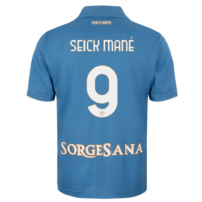 Danxen Kinderen Mohamed Seick Mané #9 Haze Blauw Wit Thuisshirt Thuistenue 2026/27 T-Shirt