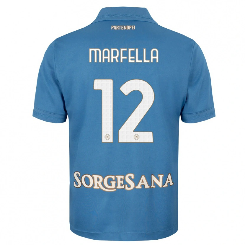 Danxen Kinderen Davide Marfella #12 Haze Blauw Wit Thuisshirt Thuistenue 2026/27 T-Shirt