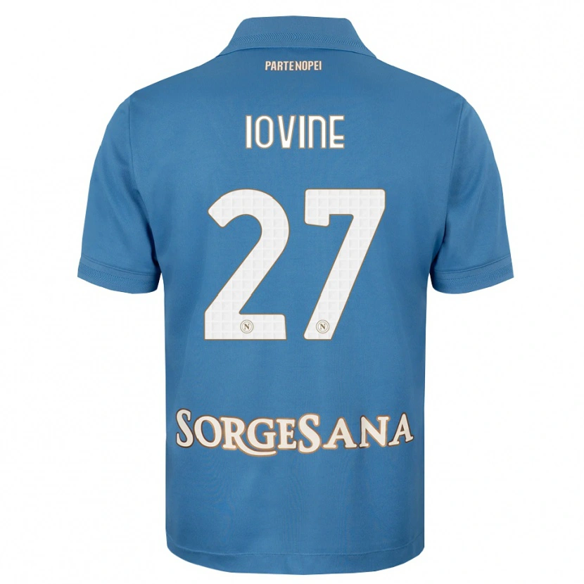 Danxen Kinderen Andrea Iovine #27 Haze Blauw Wit Thuisshirt Thuistenue 2026/27 T-Shirt