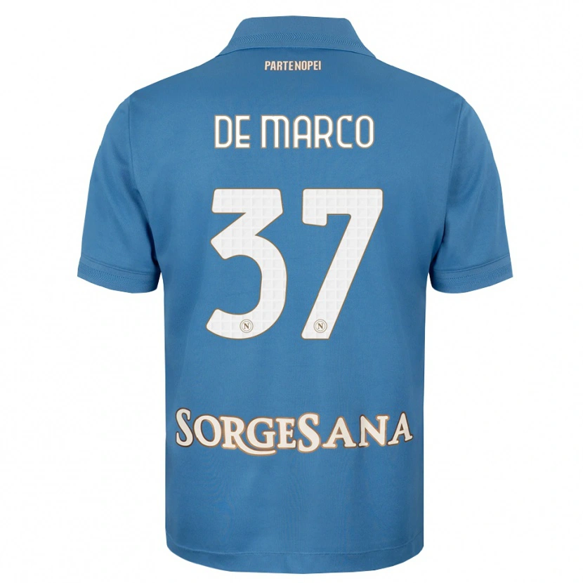 Danxen Kinderen Francesco De Marco #37 Haze Blauw Wit Thuisshirt Thuistenue 2026/27 T-Shirt