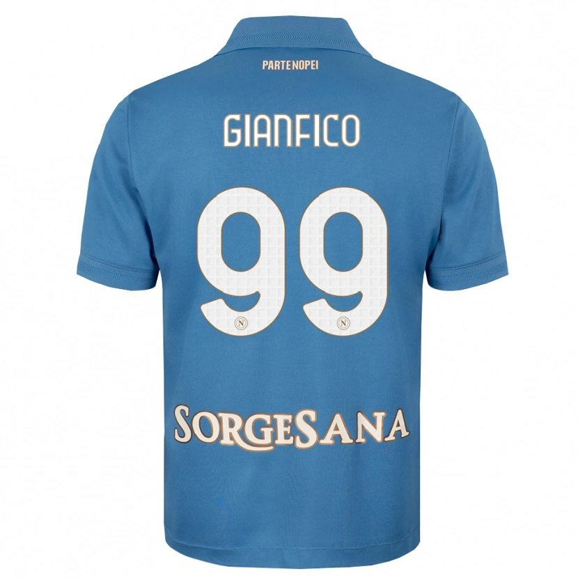 Danxen Kinderen Maria Morena Gianfico #99 Haze Blauw Wit Thuisshirt Thuistenue 2026/27 T-Shirt
