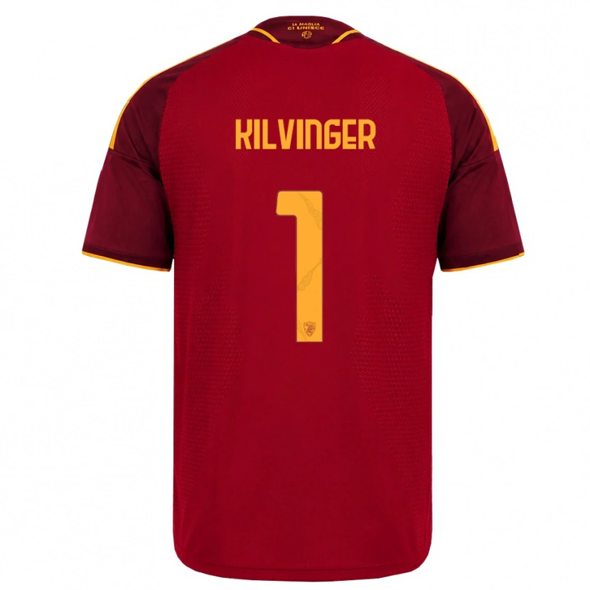 Danxen Kinderen Levente Kilvinger #1 Rood Gouden Geel Thuisshirt Thuistenue 2026/27 T-Shirt