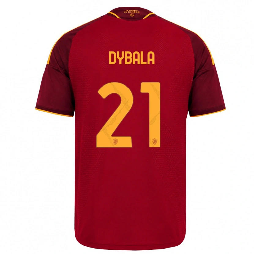 Danxen Kinderen Paulo Dybala #21 Rood Gouden Geel Thuisshirt Thuistenue 2026/27 T-Shirt