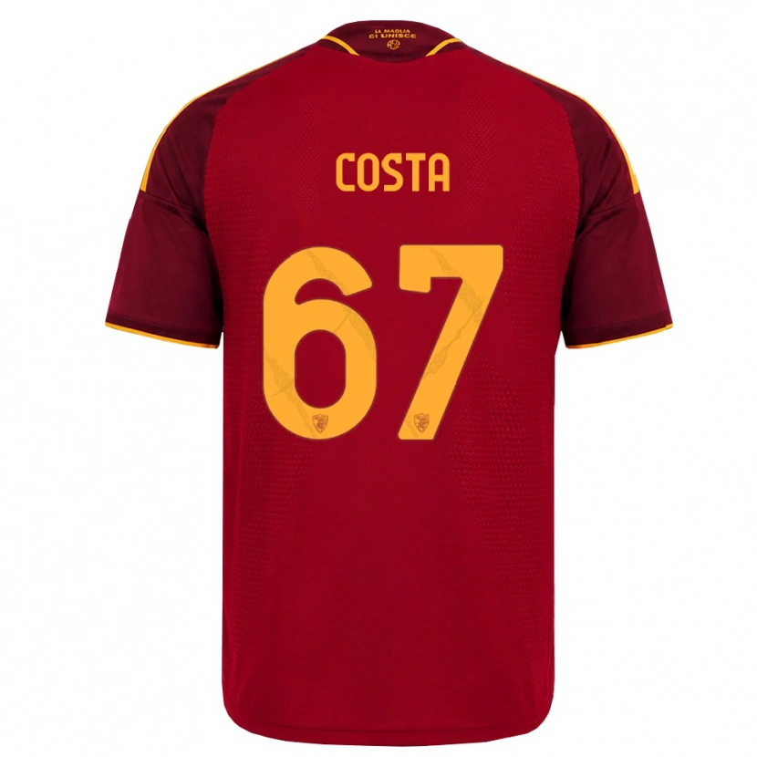 Danxen Kinderen João Costa #67 Rood Gouden Geel Thuisshirt Thuistenue 2026/27 T-Shirt